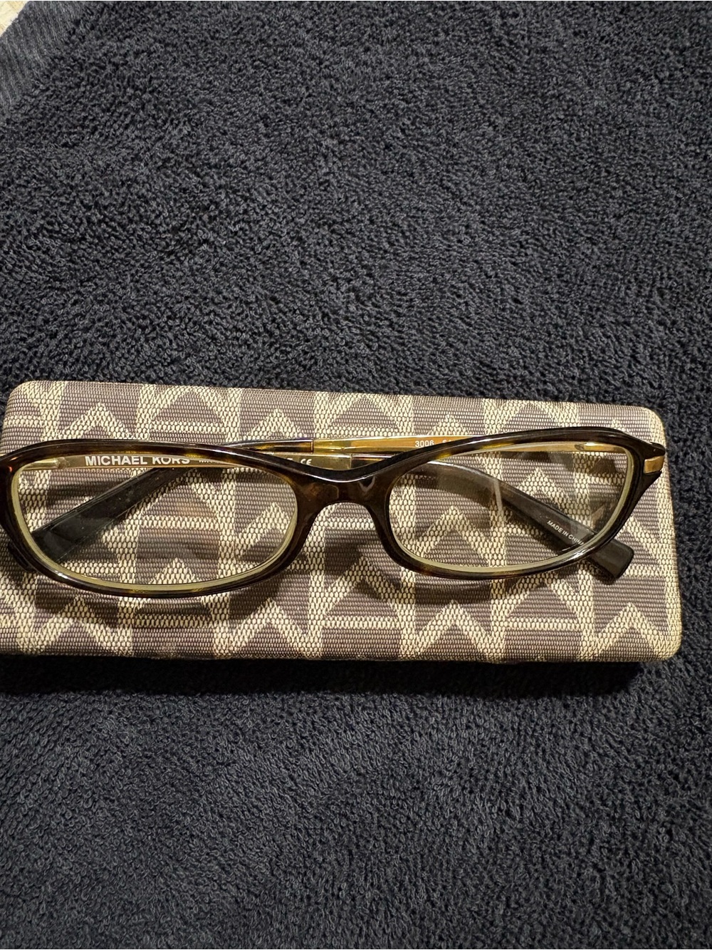 Michael Kors Brown Tortoiseshell Oval Prescription Glasses